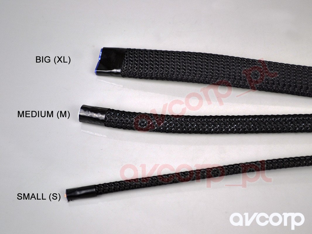 ViaBlue cable sleeve BIG (XL) 10-25mm BLACK - (price per meter)