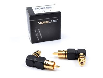 Viablue XS RCA XS RCA Adapter 90° XL - 1RCA(M)-1RCA(F)