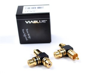 Viablue XS Y Adapters - adapter 1RCA(M)-2RCA(F)