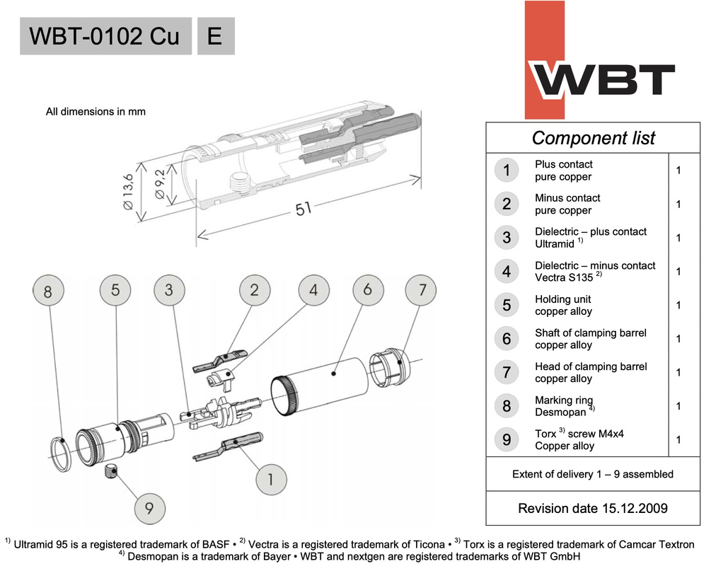 WBT 0102 Cu nextgen Topline, wtyki RCA