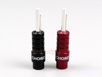 Chord Ohmic 4mm Silver Banana Plugs - wtyki bananowe + osłony