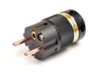 IeGO 8055−Cu - wtyk schuko - czarny - miedź Furukawa